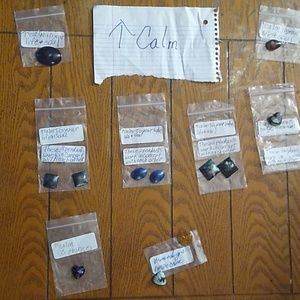 Necklaces with Chakra crystals inside the pendants these are for increased Calm.